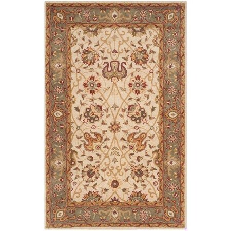 Safavieh 2 ft.-3 in. x 12 ft. Runner Traditional Antiquity- Ivory Hand Tufted Rug AT21F-212